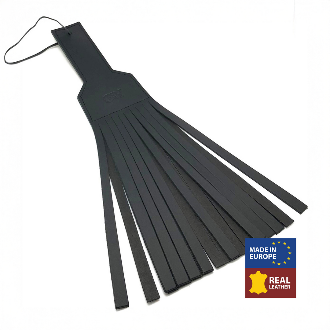 Ādas lāpstiņa - 45 cm - Melna