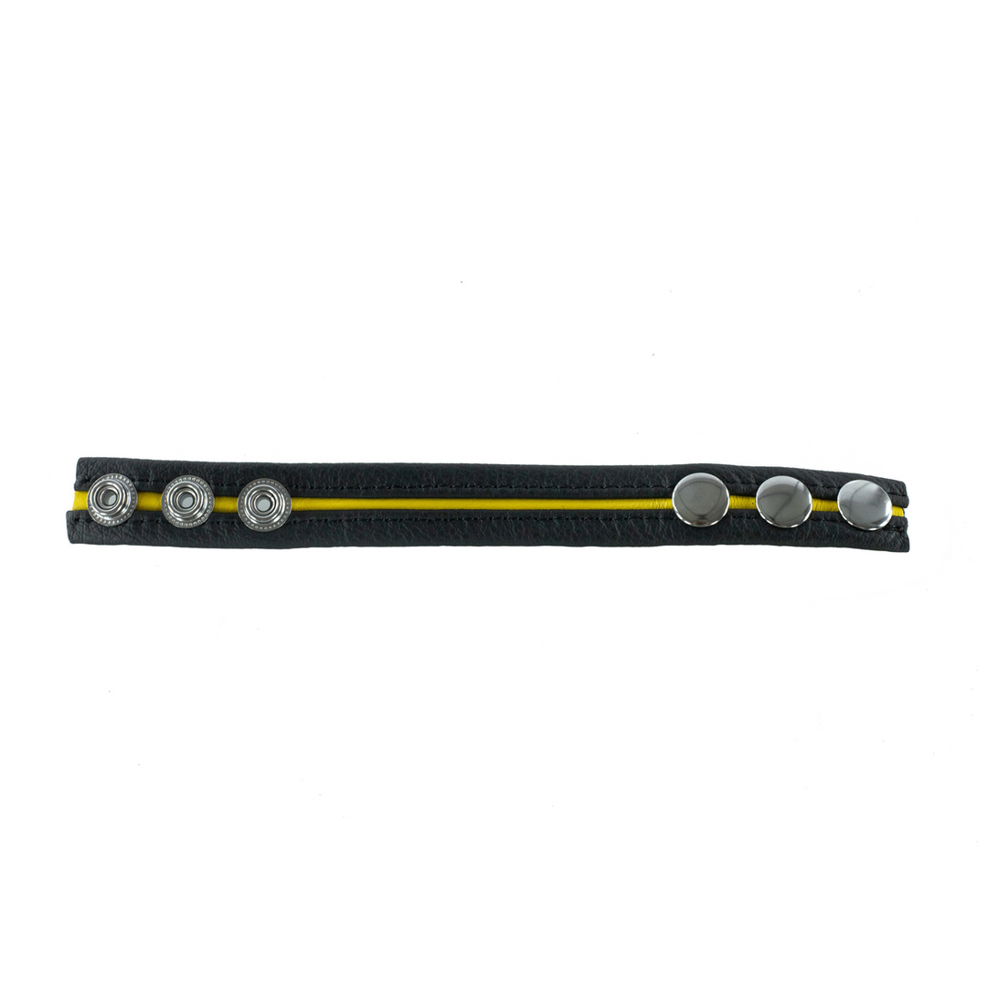 Adjustable Leather Cockring - Yellow