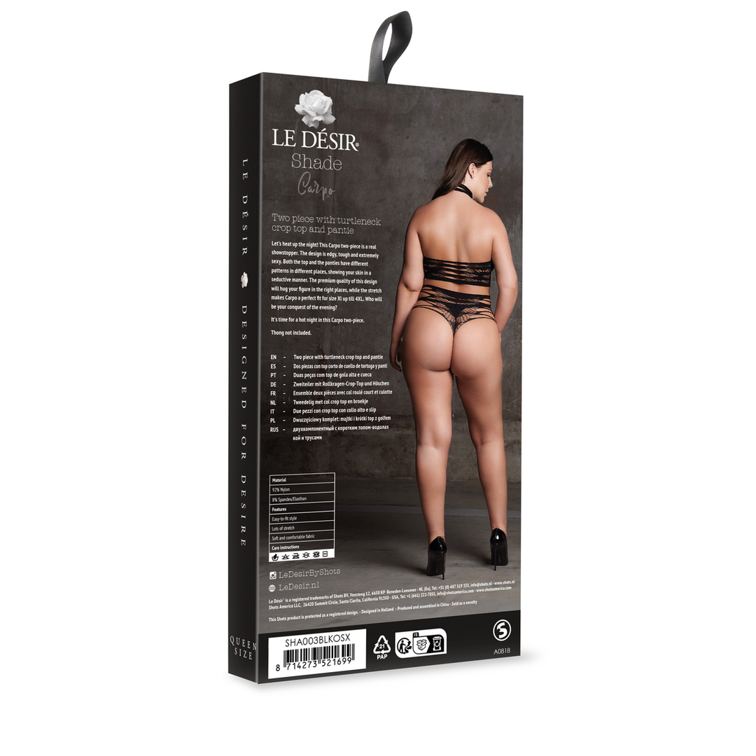 Carpo XLVI – Twee Delen met Col, Crop Top en Pantie – Plus Size