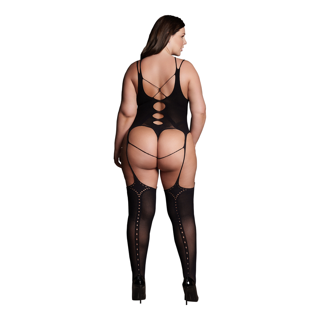 Jubely VII – Bodystocking met Open Cups – Plus Size