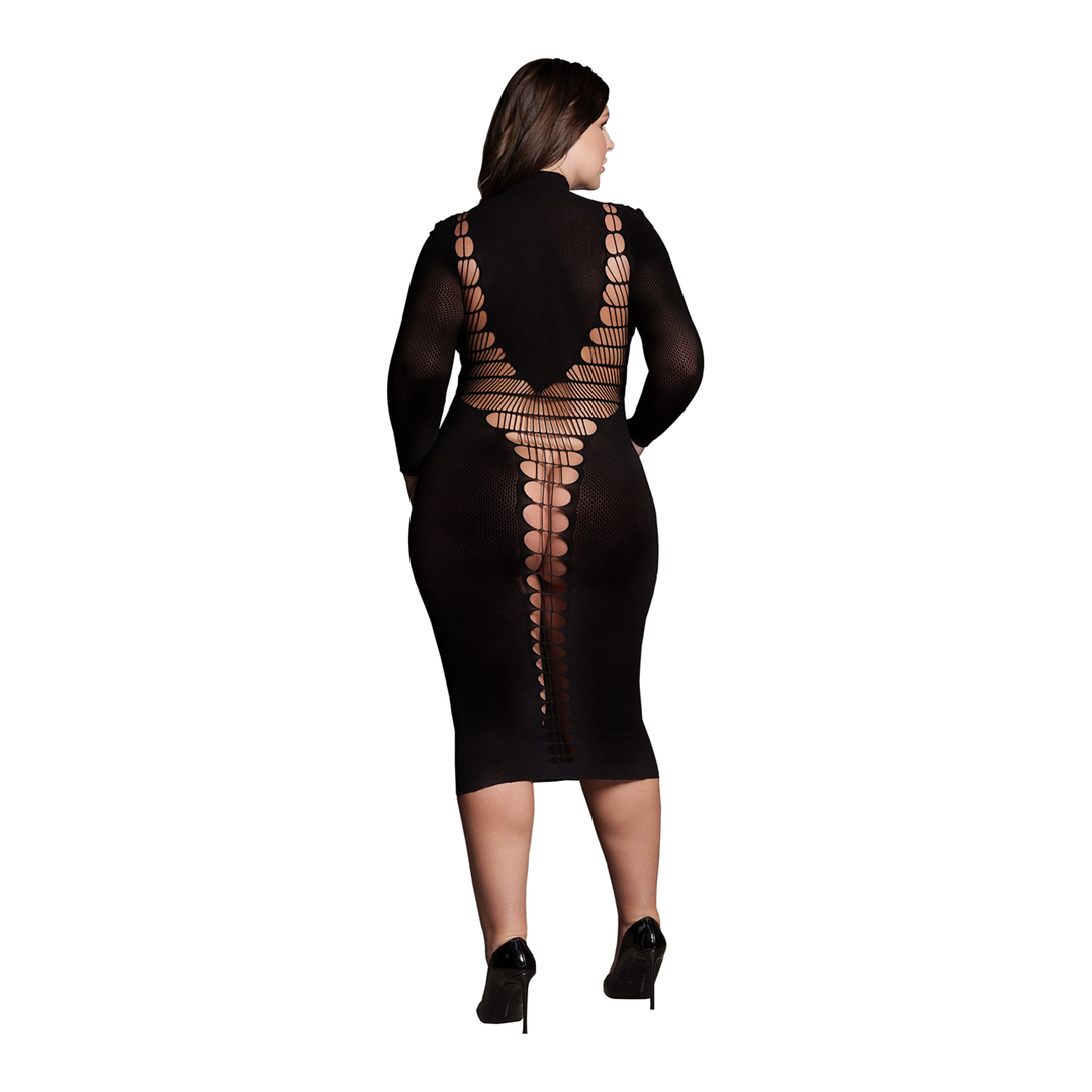 Carme XI - Dress with Turtleneck - Queen Size - Black