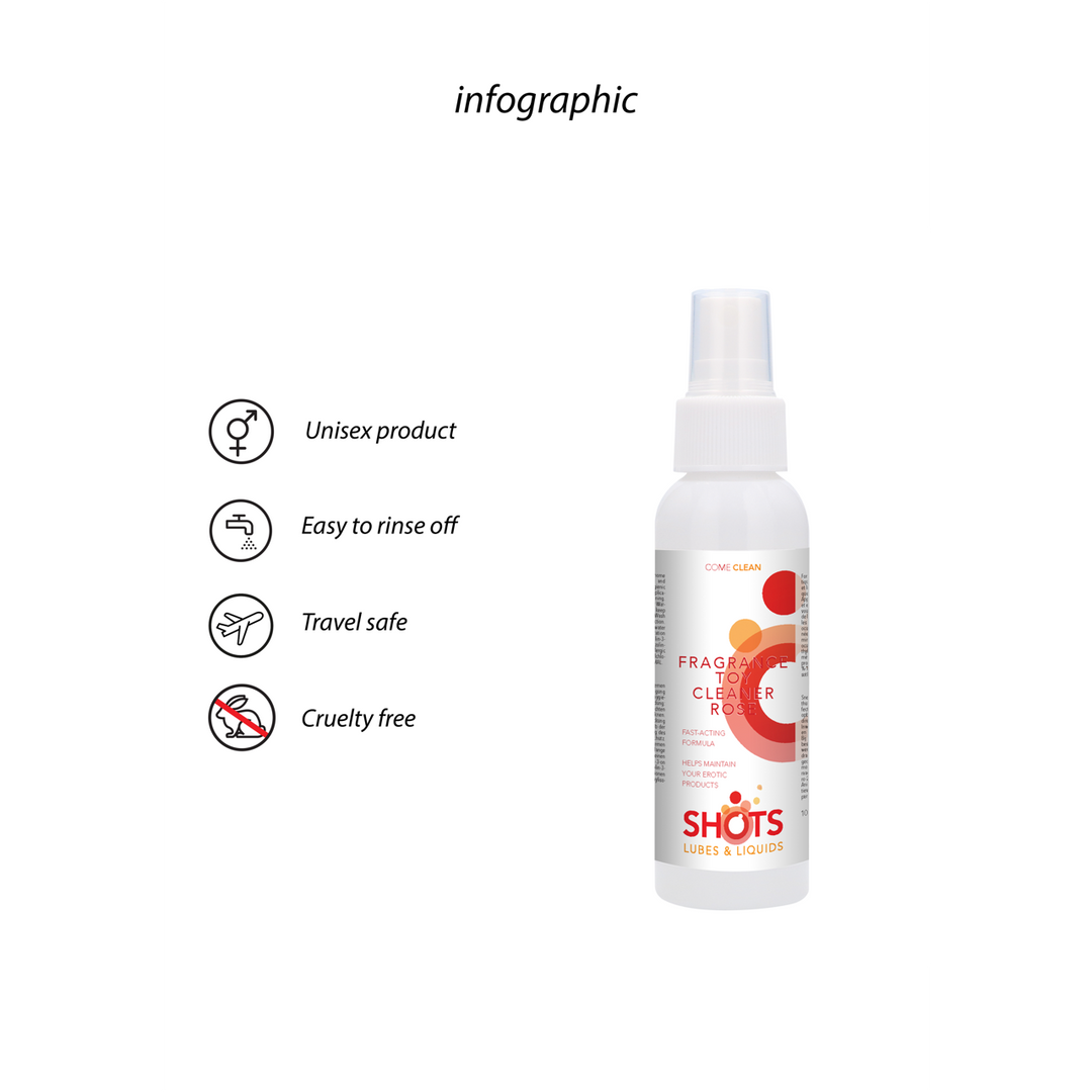 Fragrance Toy Cleaner – Rose – 3 fl oz / 100 ml