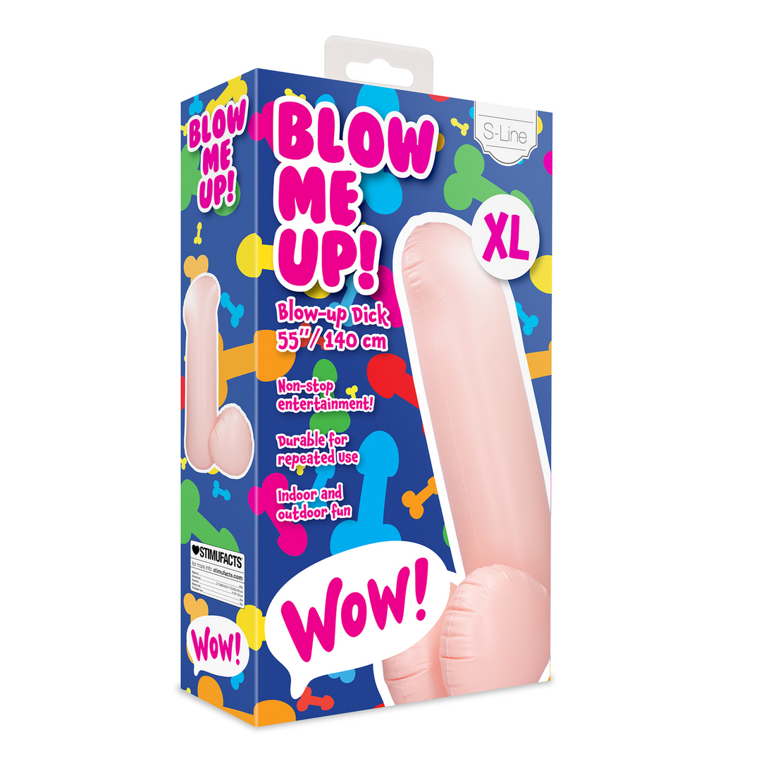 Opblaasbare Dildo – 55”/ 140 cm – Vleeskleur