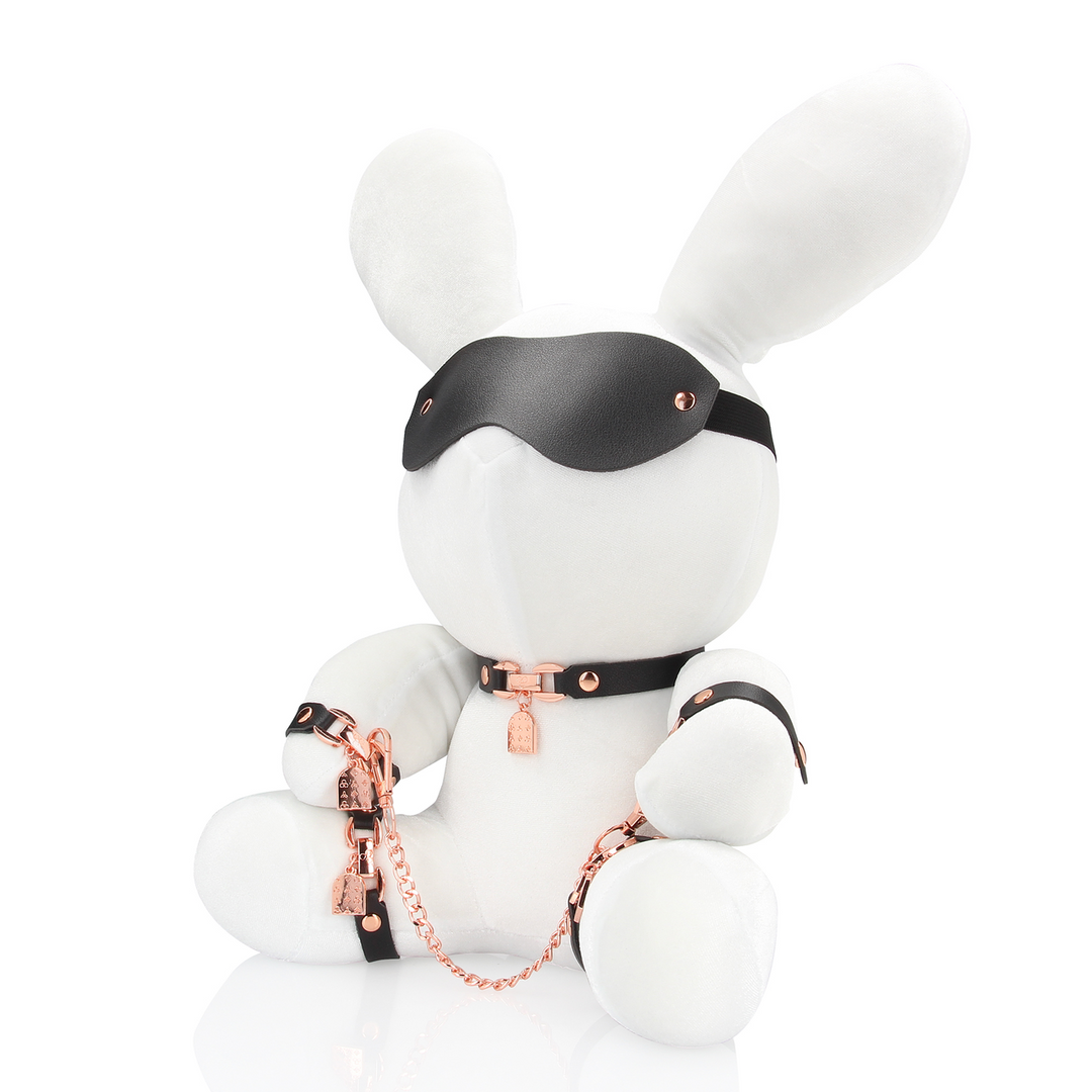 Konijn Bondage – Velours – Groot – Wit