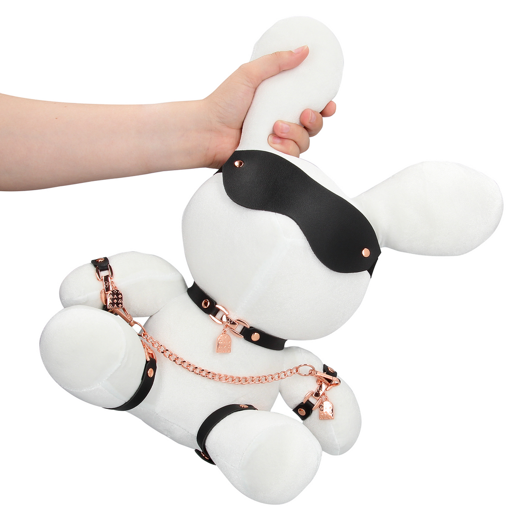 Konijn Bondage – Velours – Groot – Wit