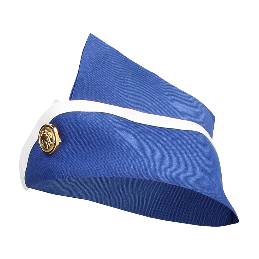 Stewardess Kostuum – S/M – Blauw/Wit