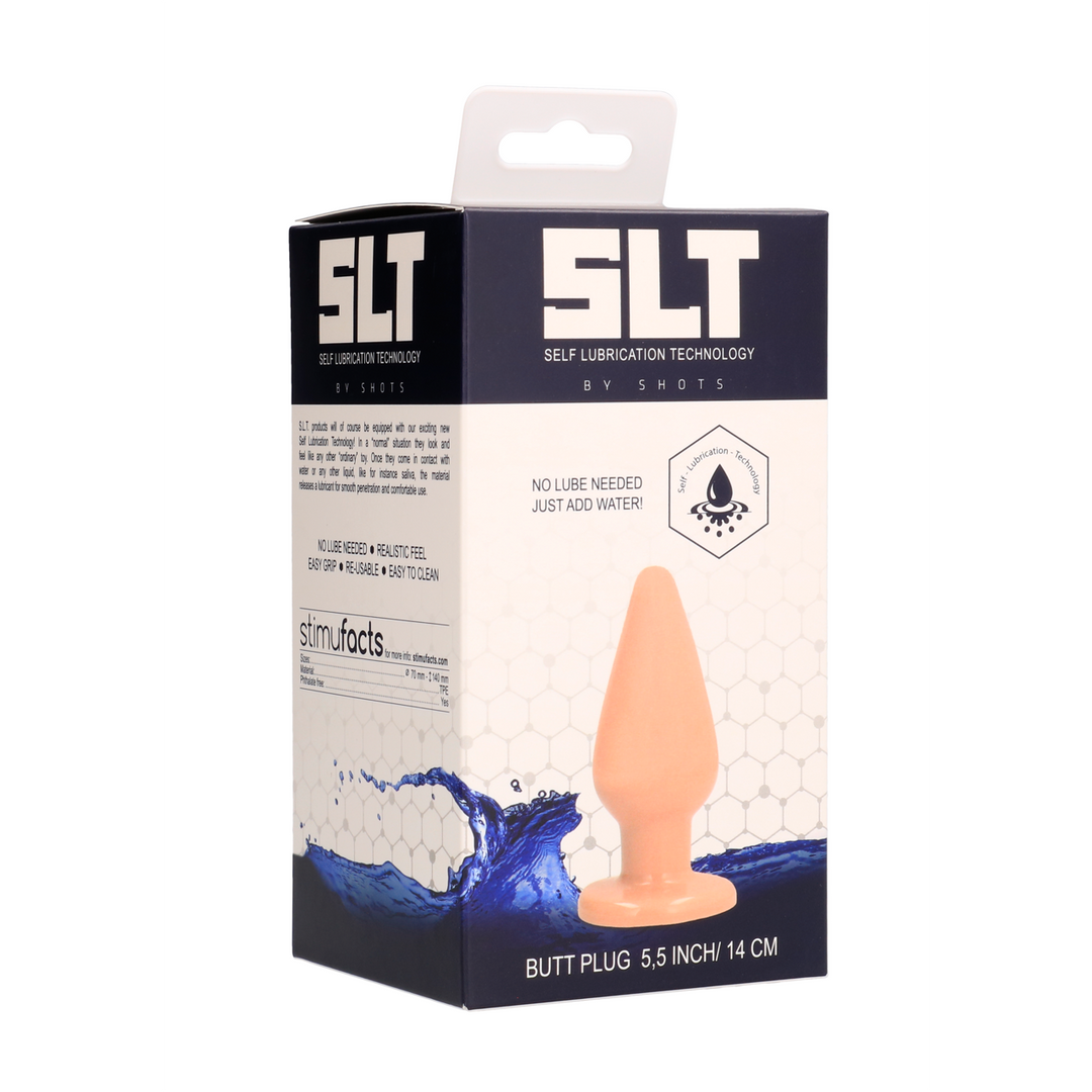 Zelfsmerende 5 Inch Buttplug – Vleeskleurig.