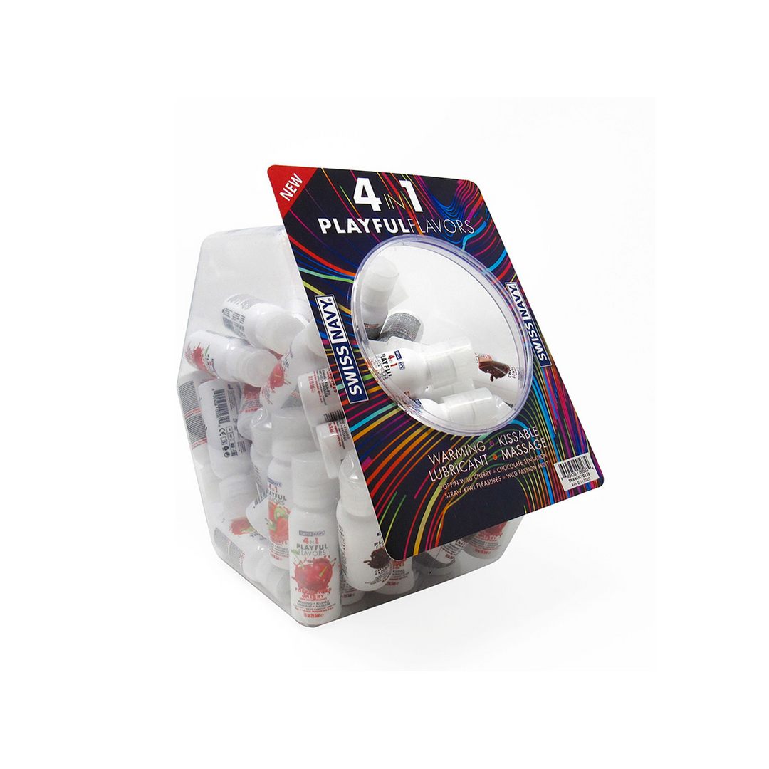 4 In 1 Lube Verschillende Smaken – Fishbowl – 50 Stuks