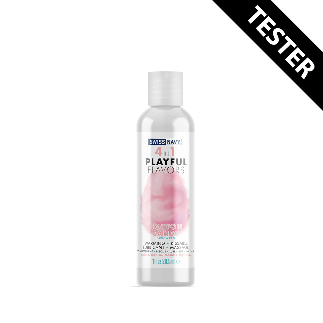 4 in 1 Lube met Suikerspin Smaak – 1 fl oz / 30 ml – Tester