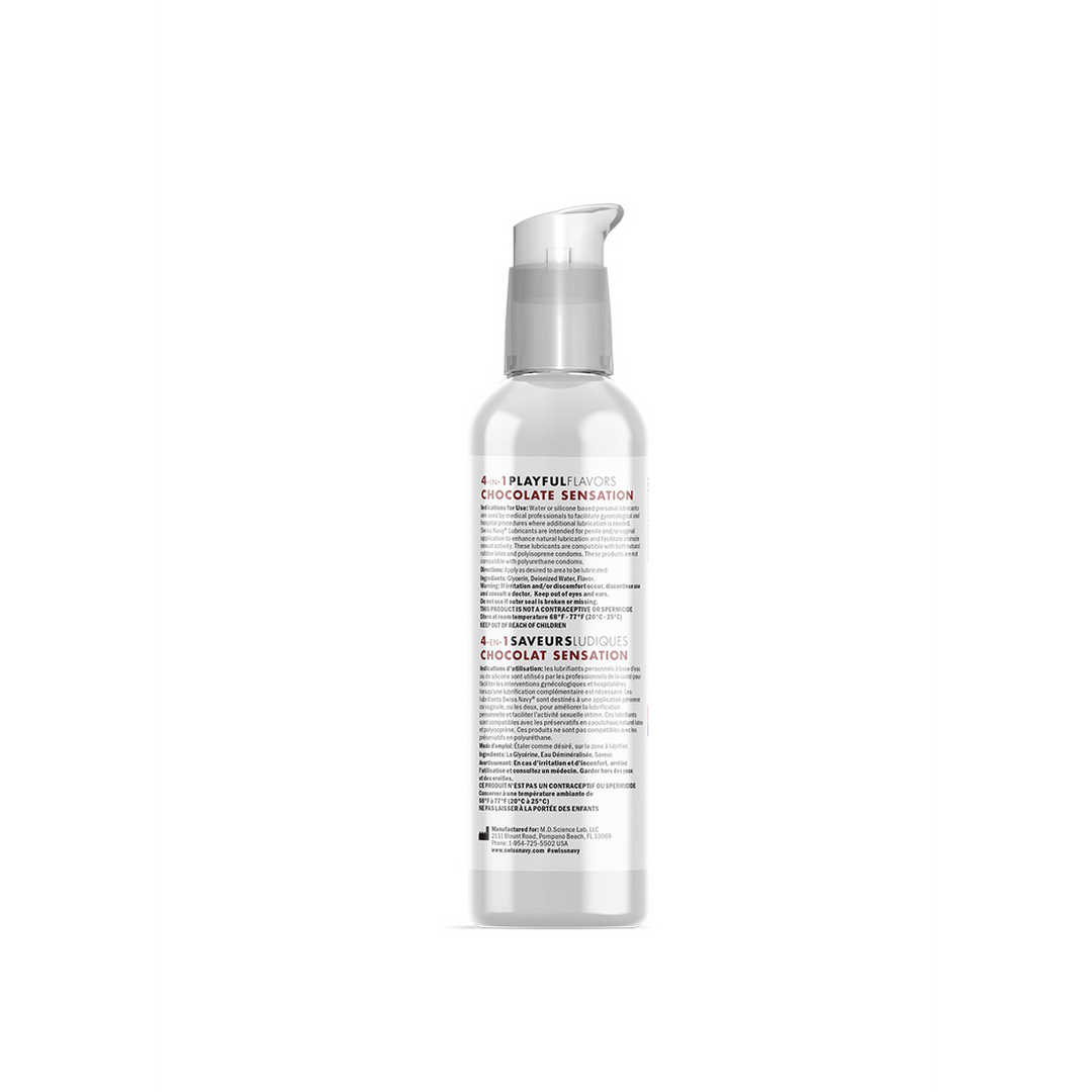 4 In 1 Lubricant met Chocolade Sensation Smaak – 4 fl oz / 118 ml