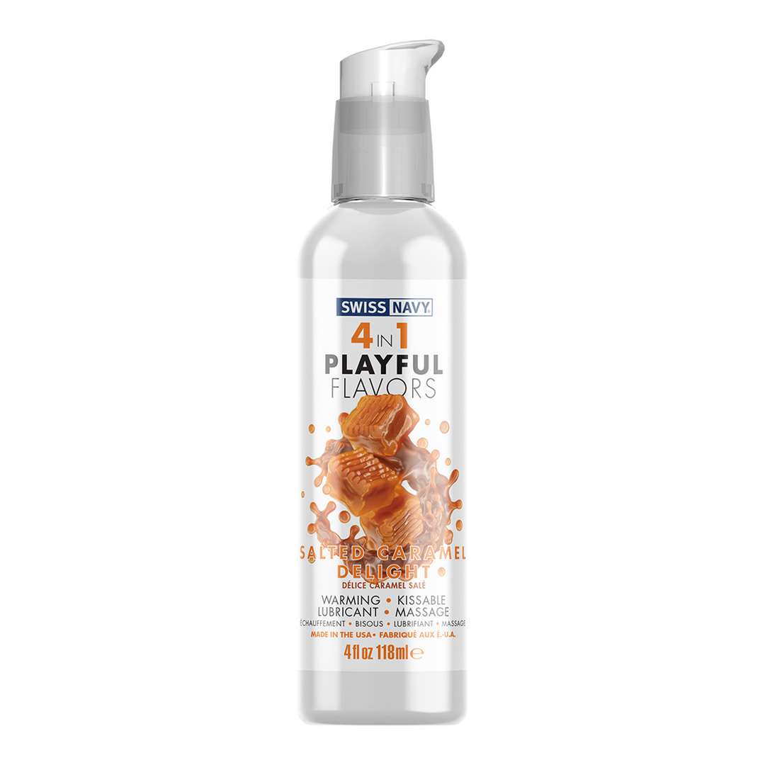 4 In 1 Smeermiddel met Zoute Caramel Verrukkingen Smaak – 4 fl oz / 118 ml