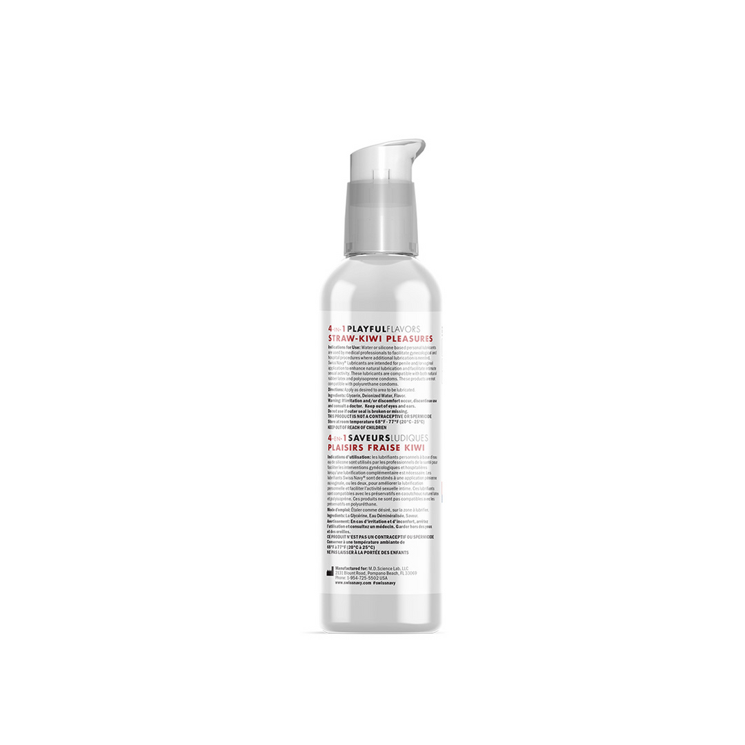 4 In 1 Smeerolie met Rietje-Kiwi Pleasures Smaak – 4 fl oz / 118 ml