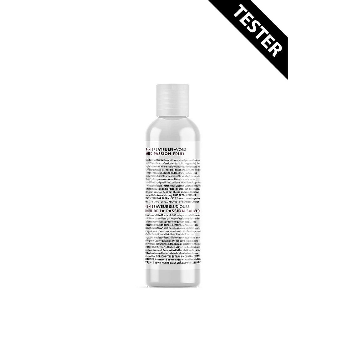 4 in 1 Lubricant met Wilde Passievrucht Smaak – 1 fl oz / 30 ml – TESTER