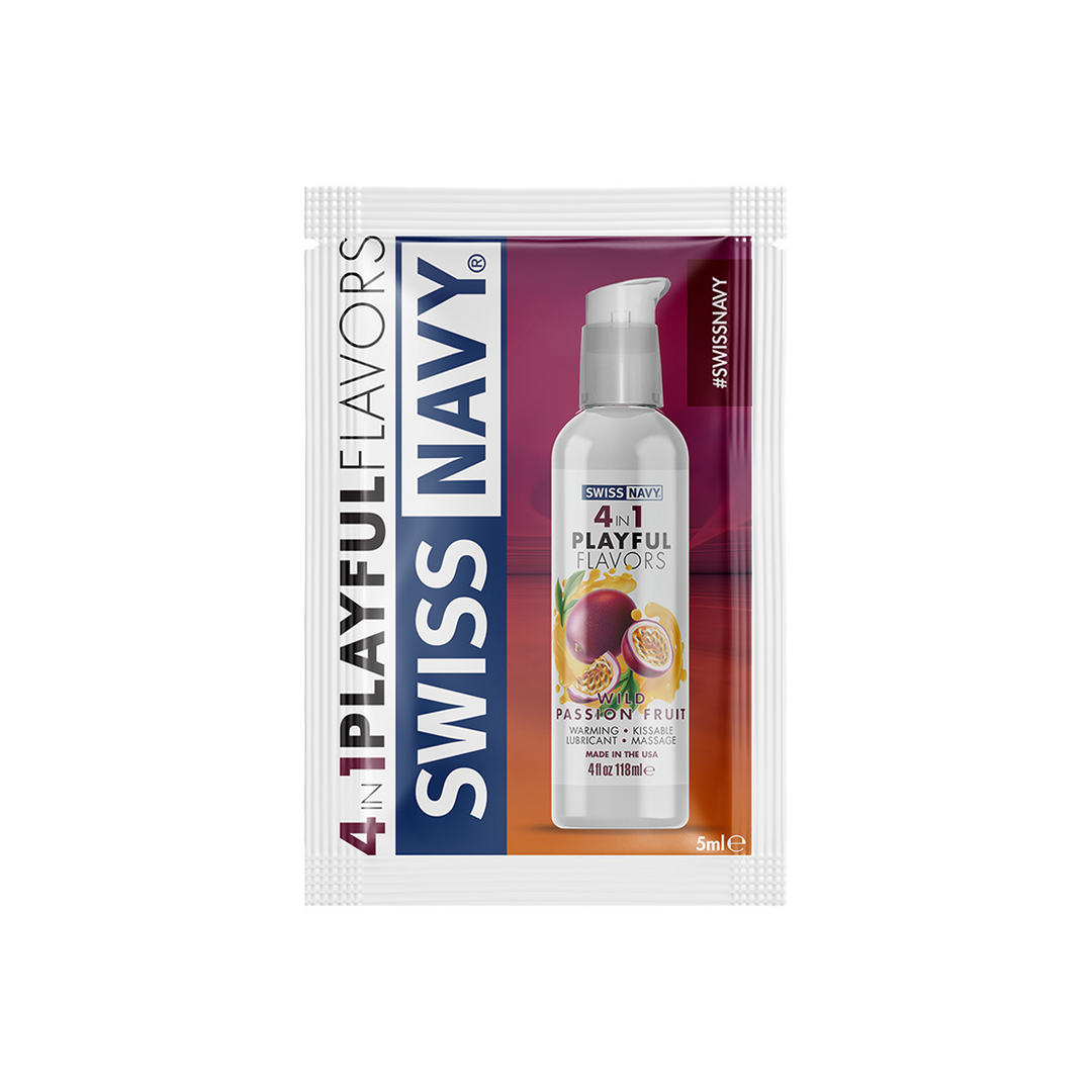 4 in 1 Lubricant met Wild Passion Fruit Smaak – 0.18 fl oz / 5 ml
