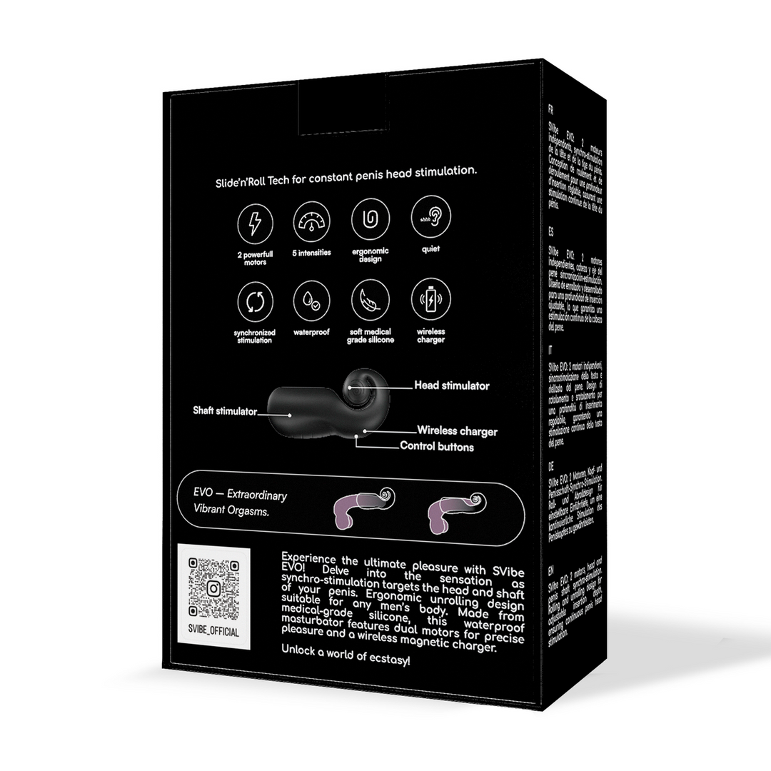 Slak Vibe – EVO Masturbator – Zwart