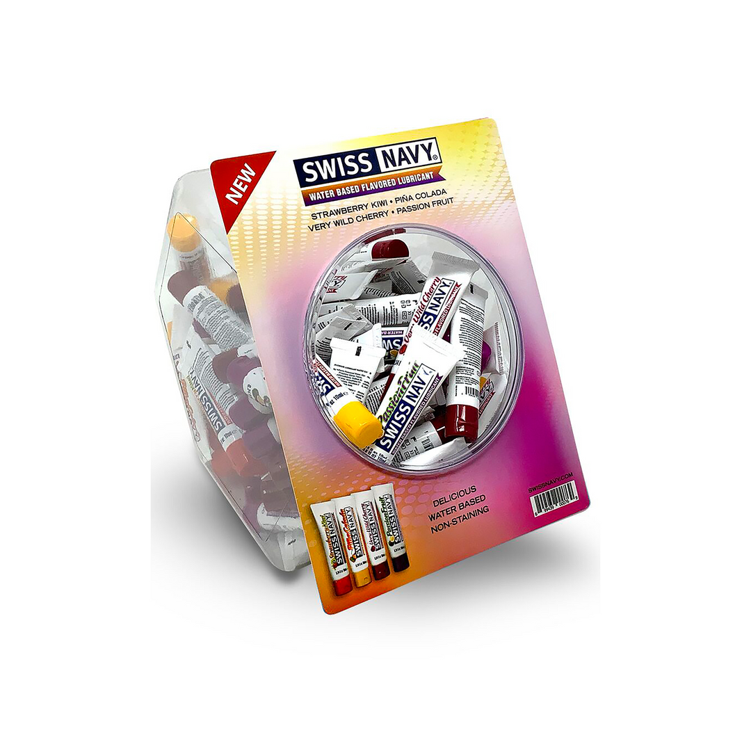 Smeermiddelen met Verschillende Fruit Smaken – Fishbowl – 50 Stuks