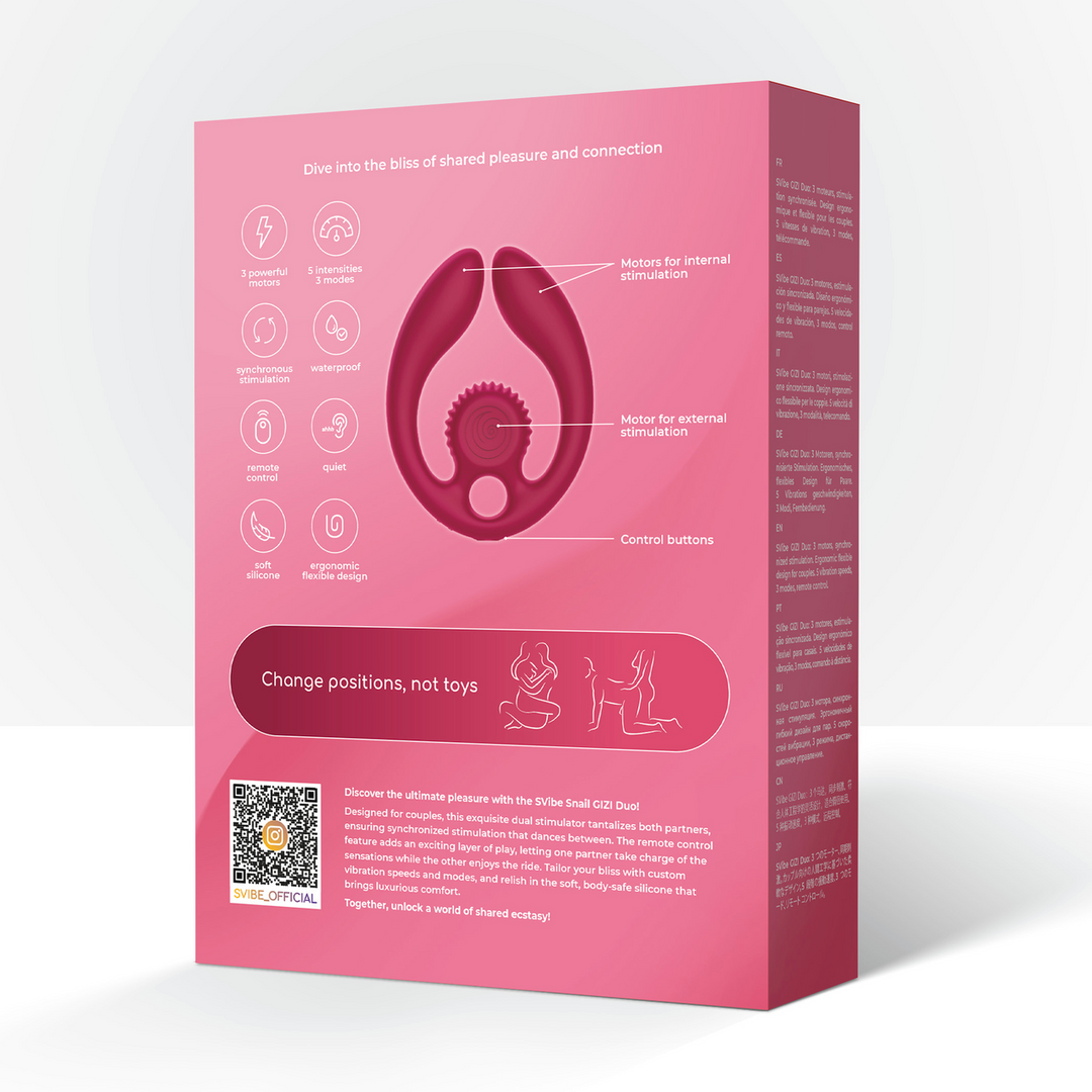 GIZI Duo – Dual Couples Stimulator – Bordeauxt