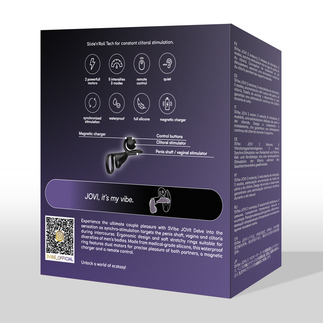 JOVI – Dual Couples Ring Stimulator – Zwart