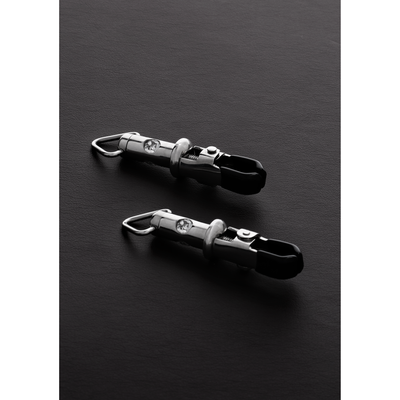 2 Barrel Tit Klemmen met 3 Edelstenen