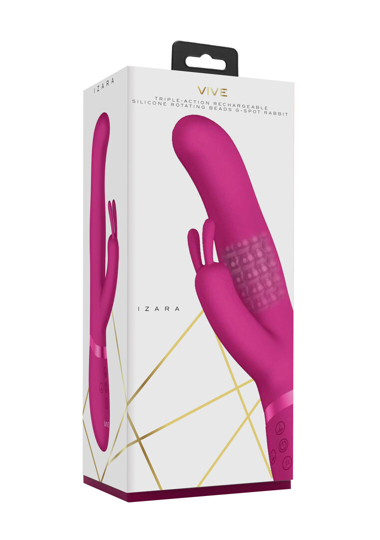 Izara – Draaiende Parels Konijnen Vibrator – Roze