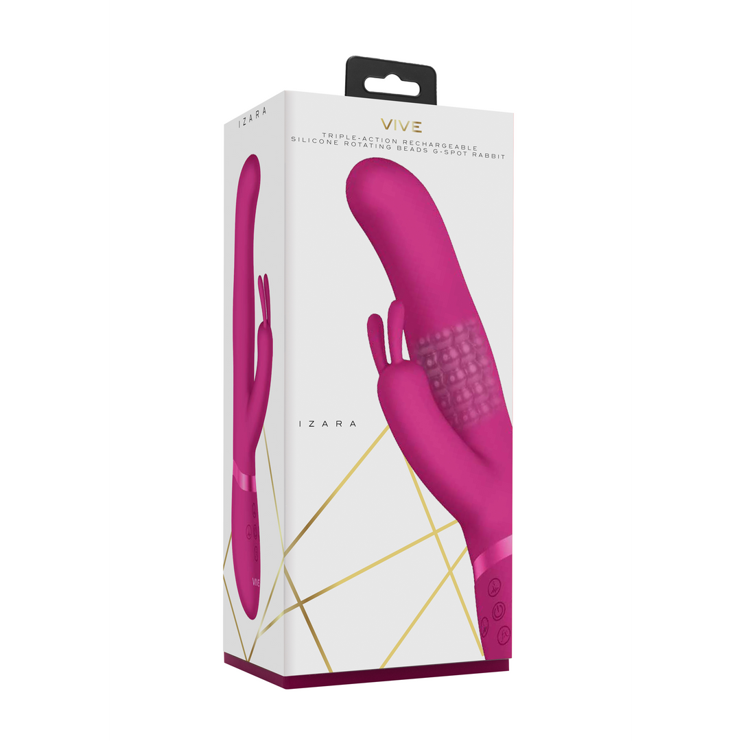 Izara – Draaiende Parels Konijnen Vibrator – Roze