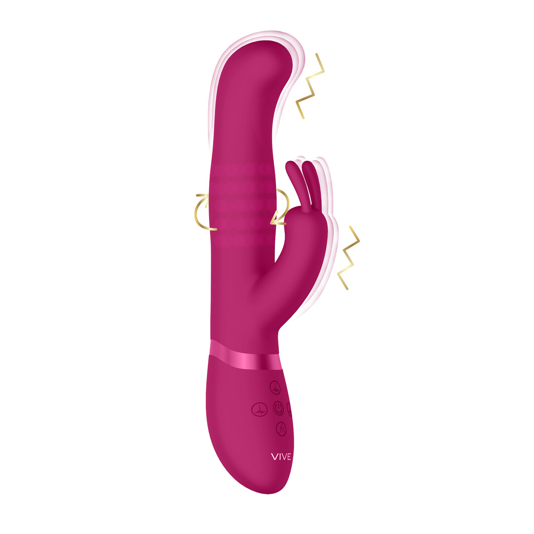 Izara – Draaiende Parels Konijnen Vibrator – Roze