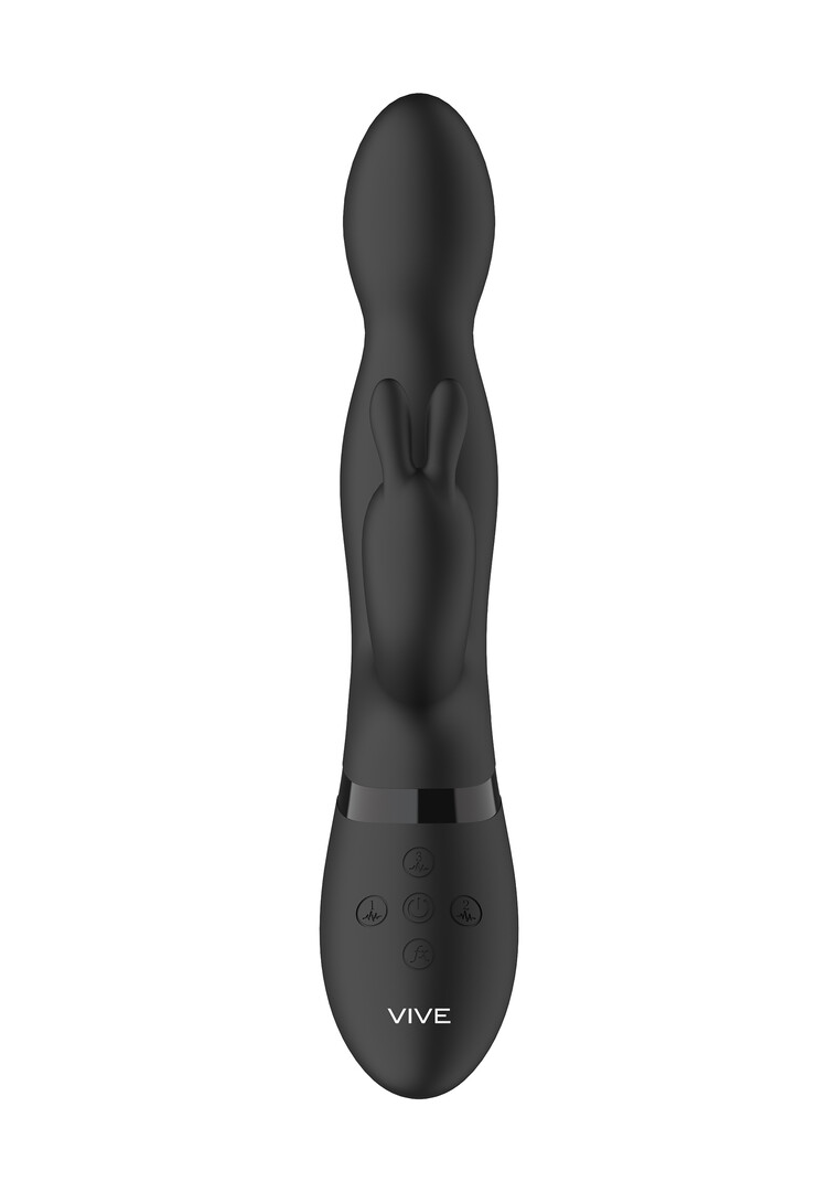 Niva – Draaibare Konijnen Vibrator – Zwart