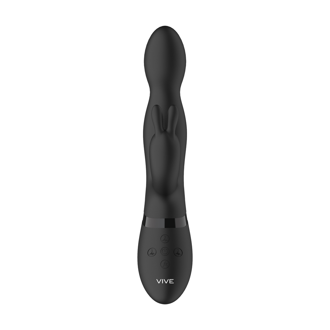 Niva – Draaibare Konijnen Vibrator – Zwart