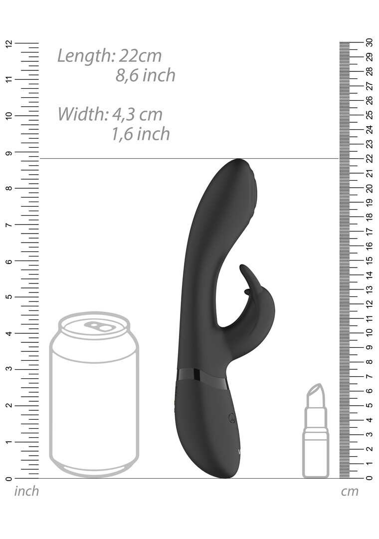 Cato - Pulsa G-punkta trušu vibrators - Melns