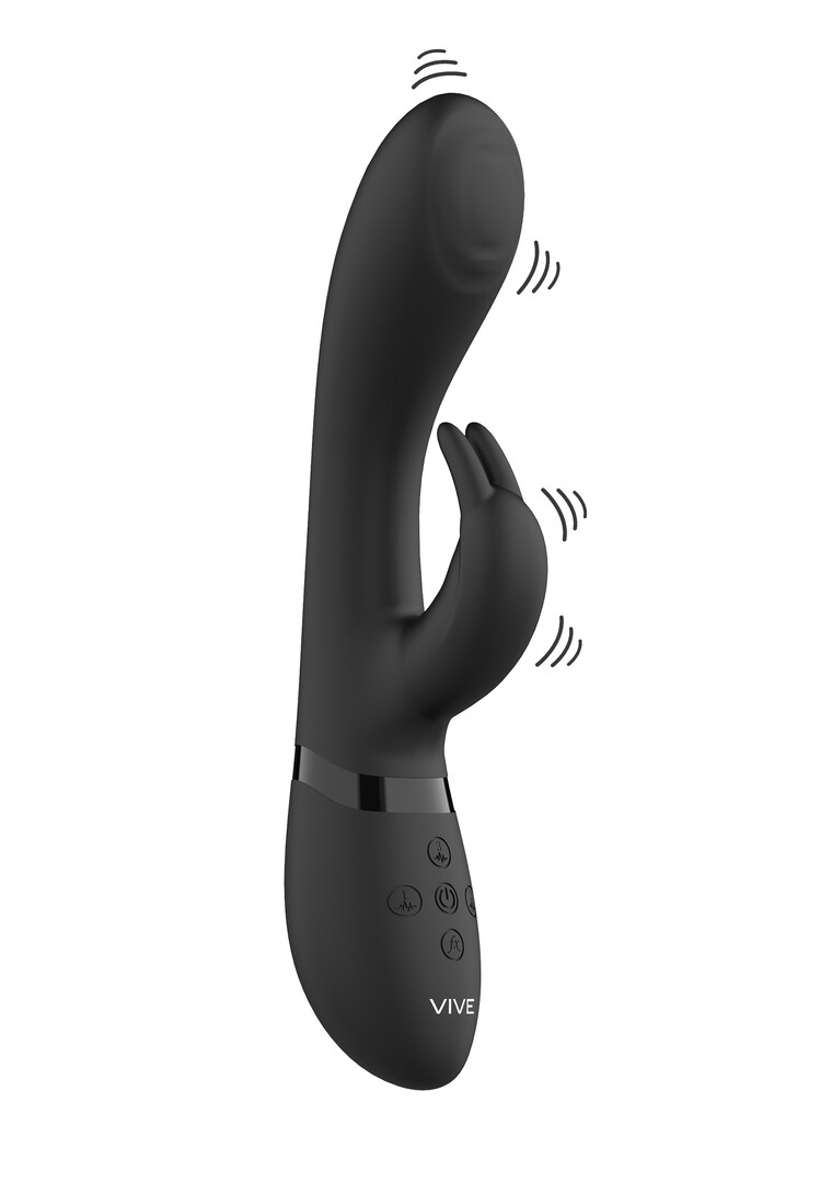 Cato - Pulsa G-punkta trušu vibrators - Melns
