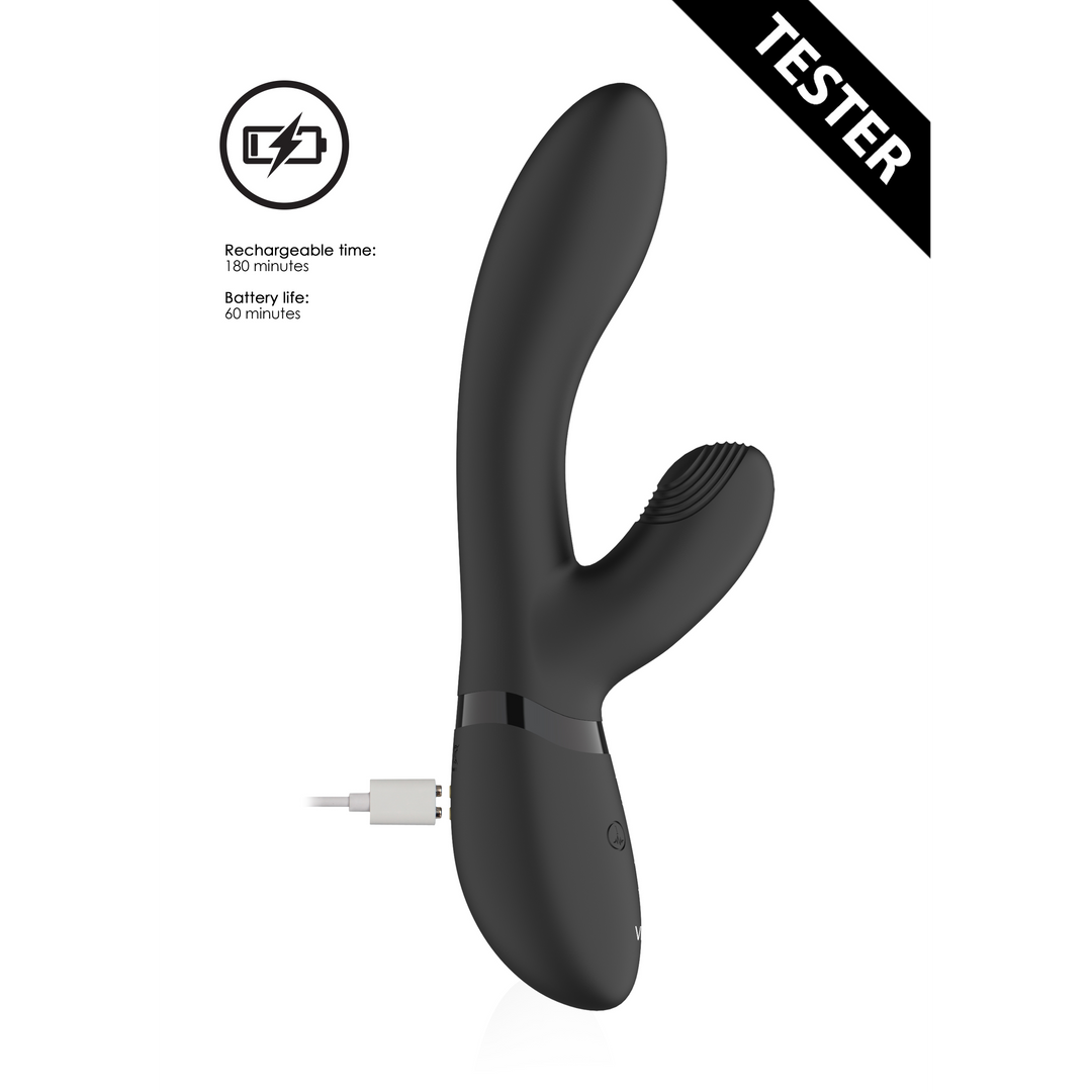 Kyra – Pulse Clitoral Rabbit – Zwart – Tester