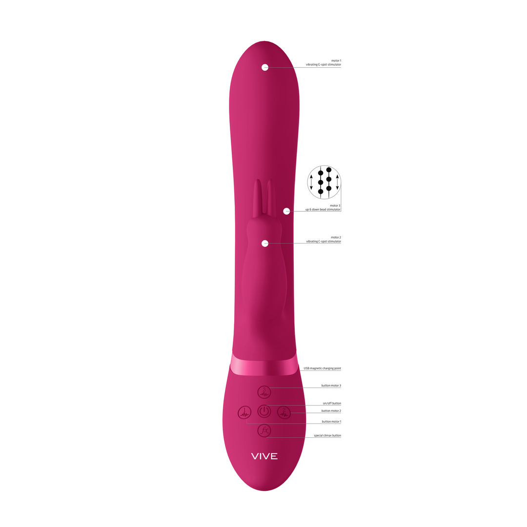 Amoris - Stimulating Beads Rabbit - Pink