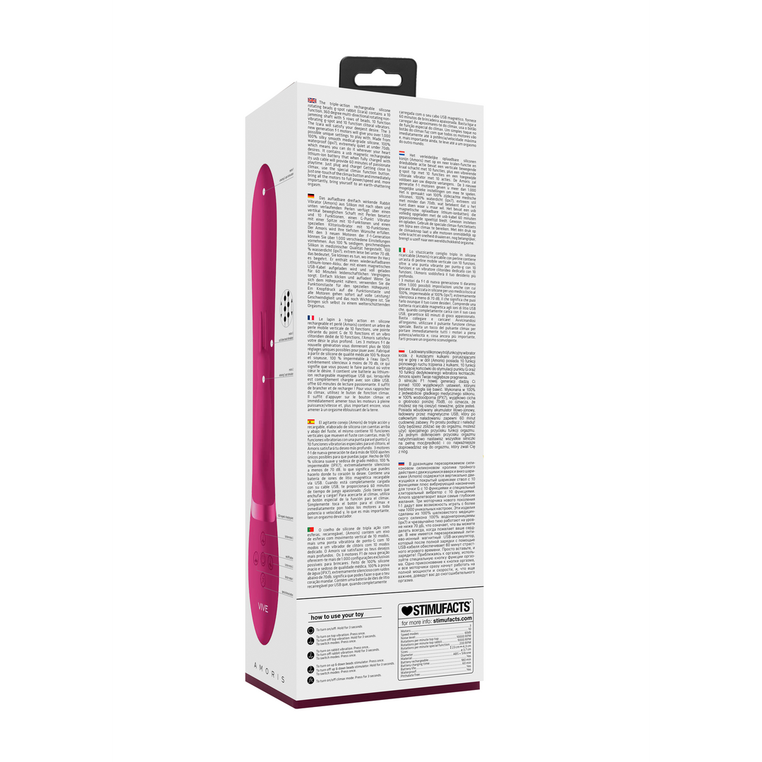 Amoris - Stimulating Beads Rabbit - Pink