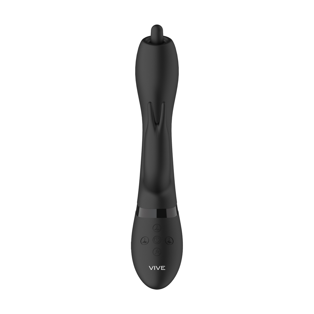 Nilo – Precisie Ronddraaiende G-spot Konijn – Zwart