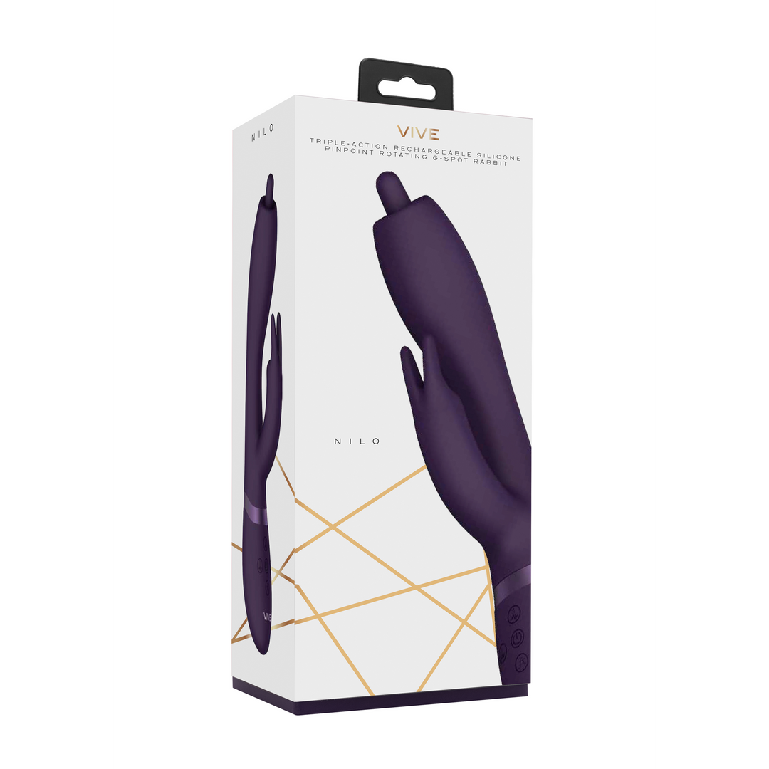 Nilo – Pinpoint Draaibare G-spot Rabbit – Paars