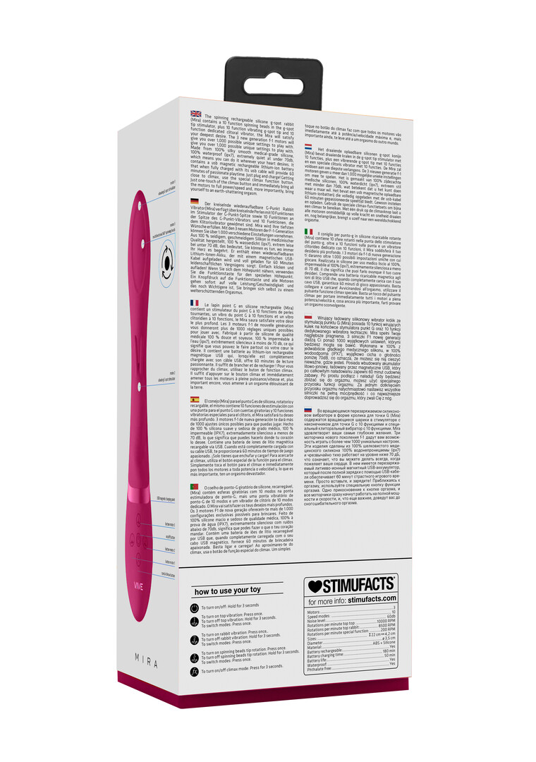 Mira – Spinning G-spot Rabbit – Roze