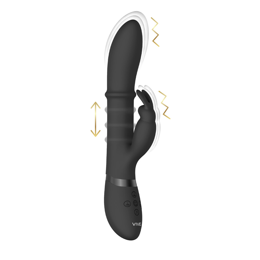Halo – Ring Rabbit Vibrator – Zwart