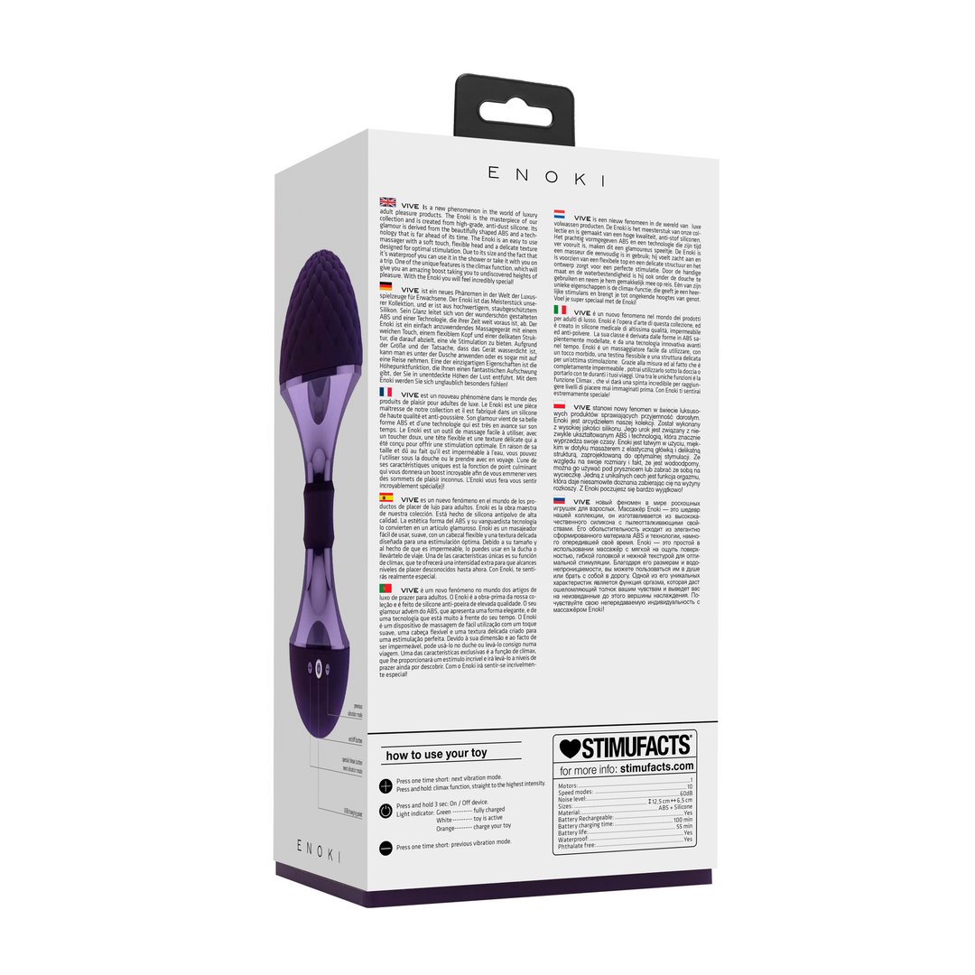 Enoki – Buigbare Massager – Paars