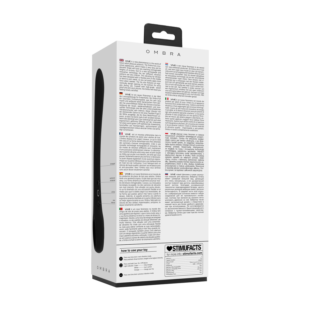 Ombra – Buigbare Vibrator – Zwart