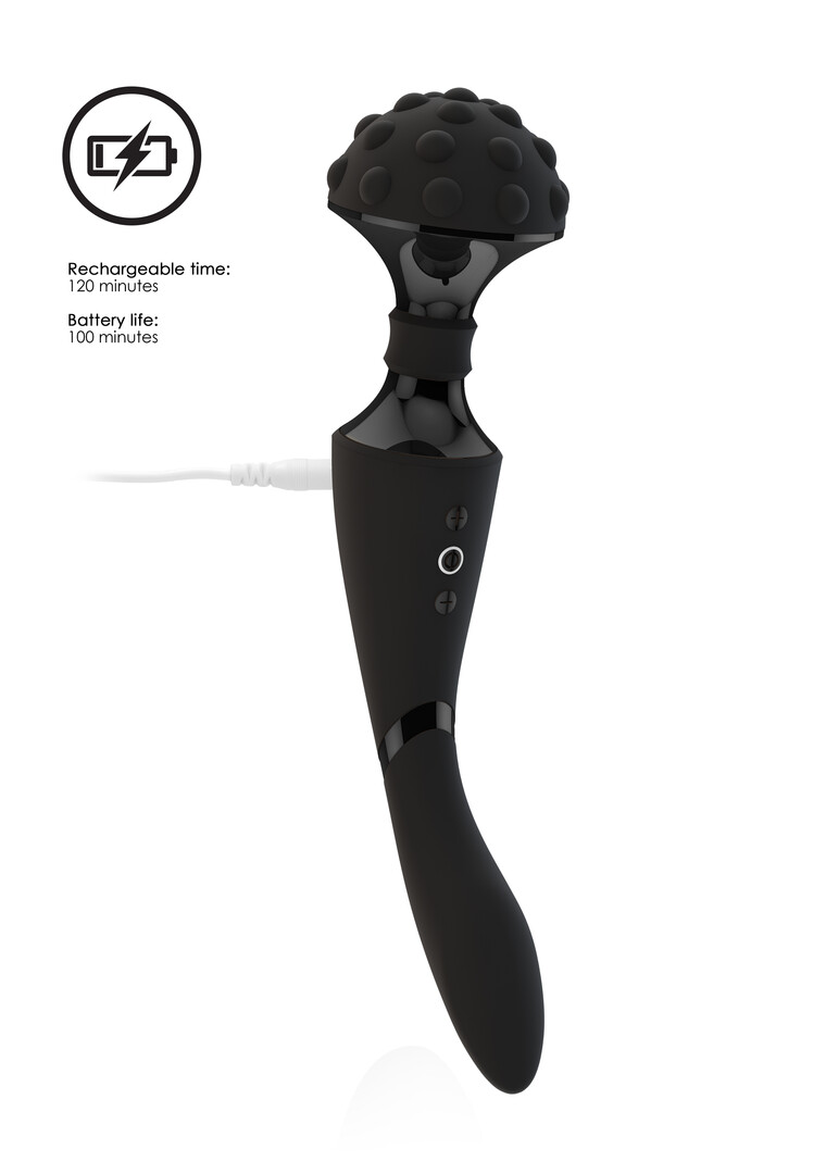 Shiatsu – Buigbare Massager Wand – Zwart