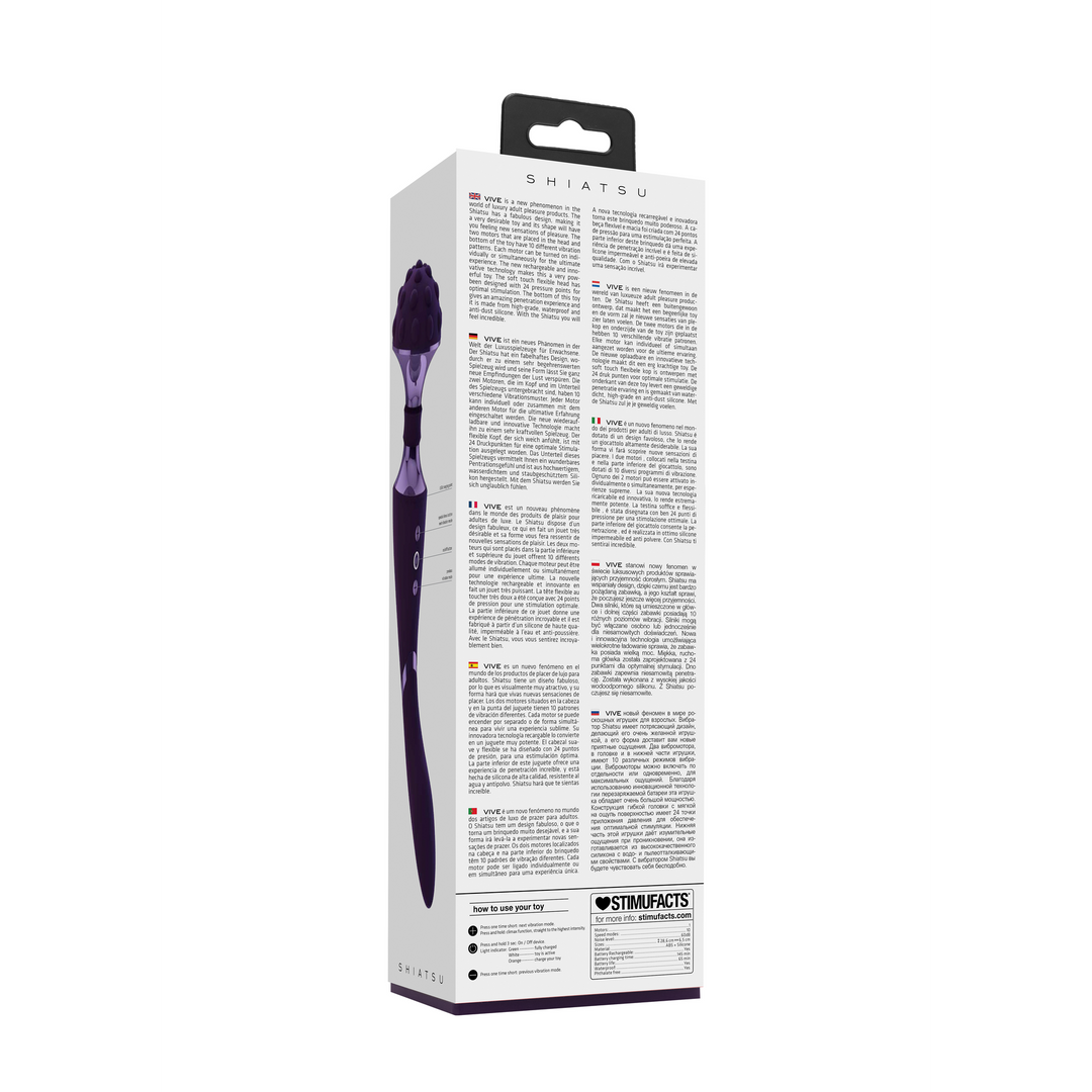 Shiatsu – Buigbare Massager Wand – Paars