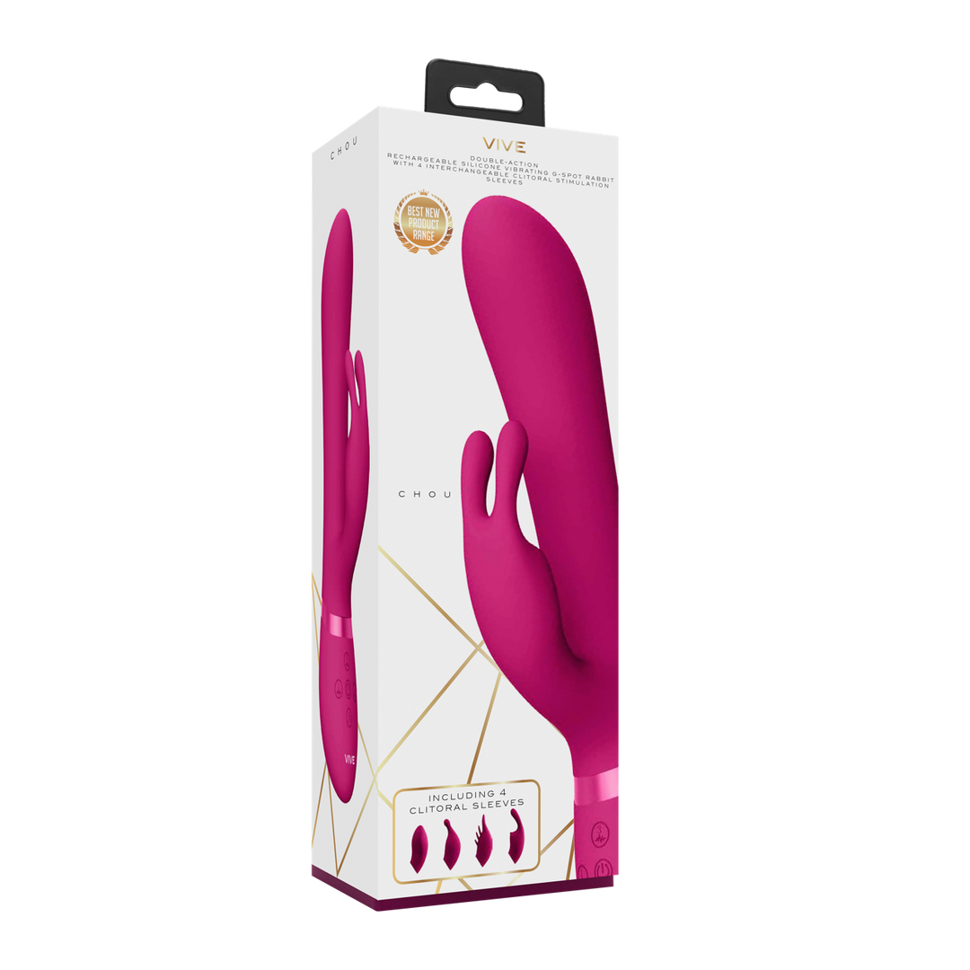 Chou - G-Spot Rabbit Clitoral Stimulator - Pink