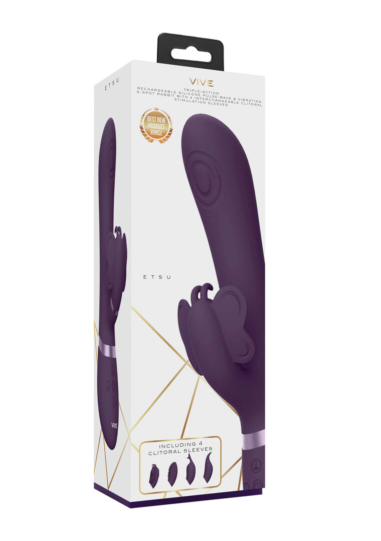 Etsu – Pulse Wave G-Spot Rabbit Clitoral Stimulator – Paars