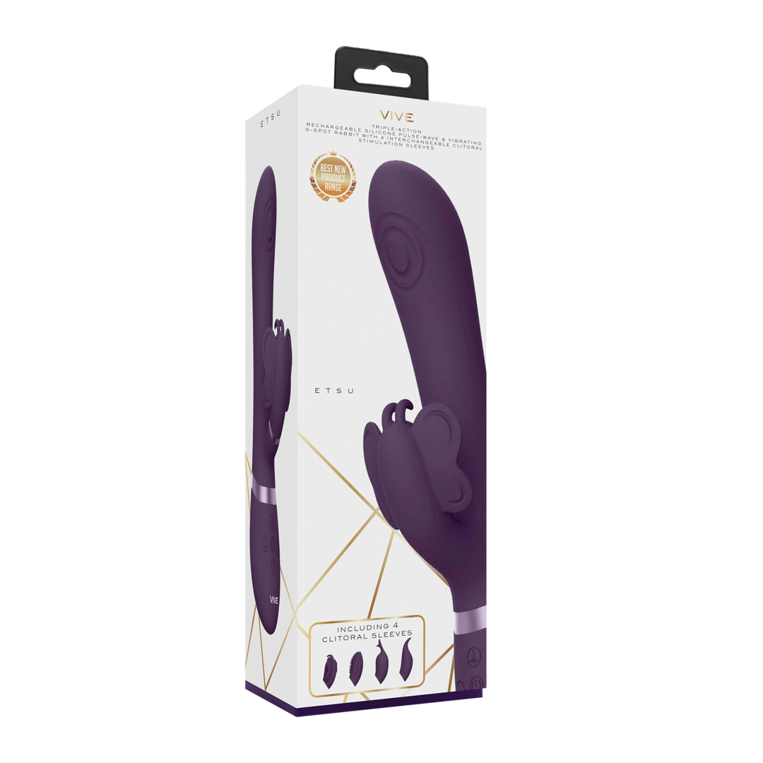 Etsu – Pulse Wave G-Spot Rabbit Clitoral Stimulator – Paars