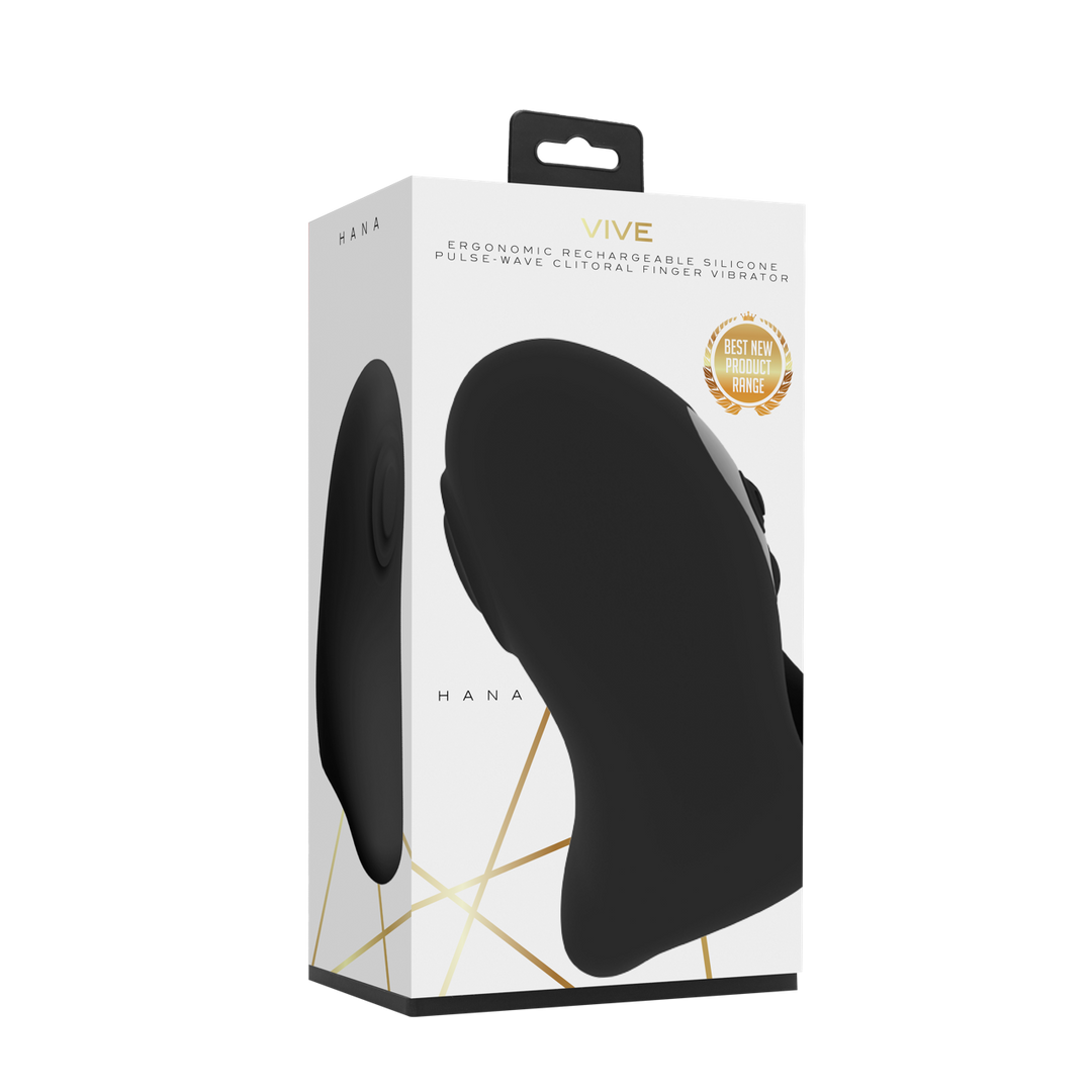 Hana – Pulse Wave Vinger Vibrator – Zwart