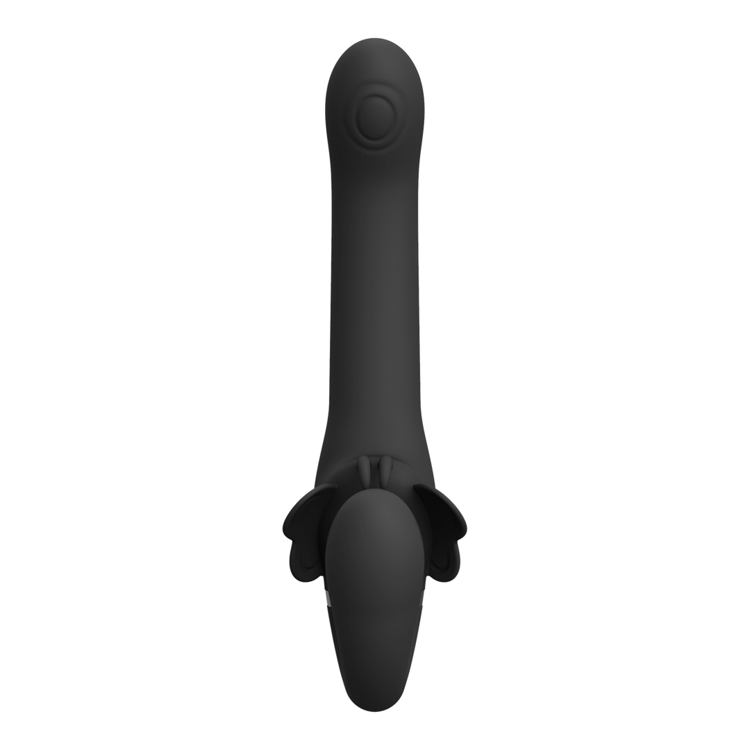 Satu – Pulse-Wave en Vibrerende Strapless Strapon – Zwart