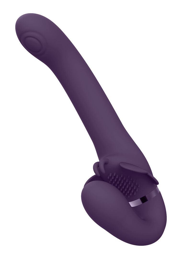 Satu – Pulse-Wave en Vibrerende Strapless Strapon – Paars