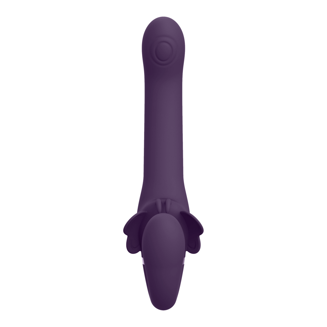 Satu – Pulse-Wave en Vibrerende Strapless Strapon – Paars