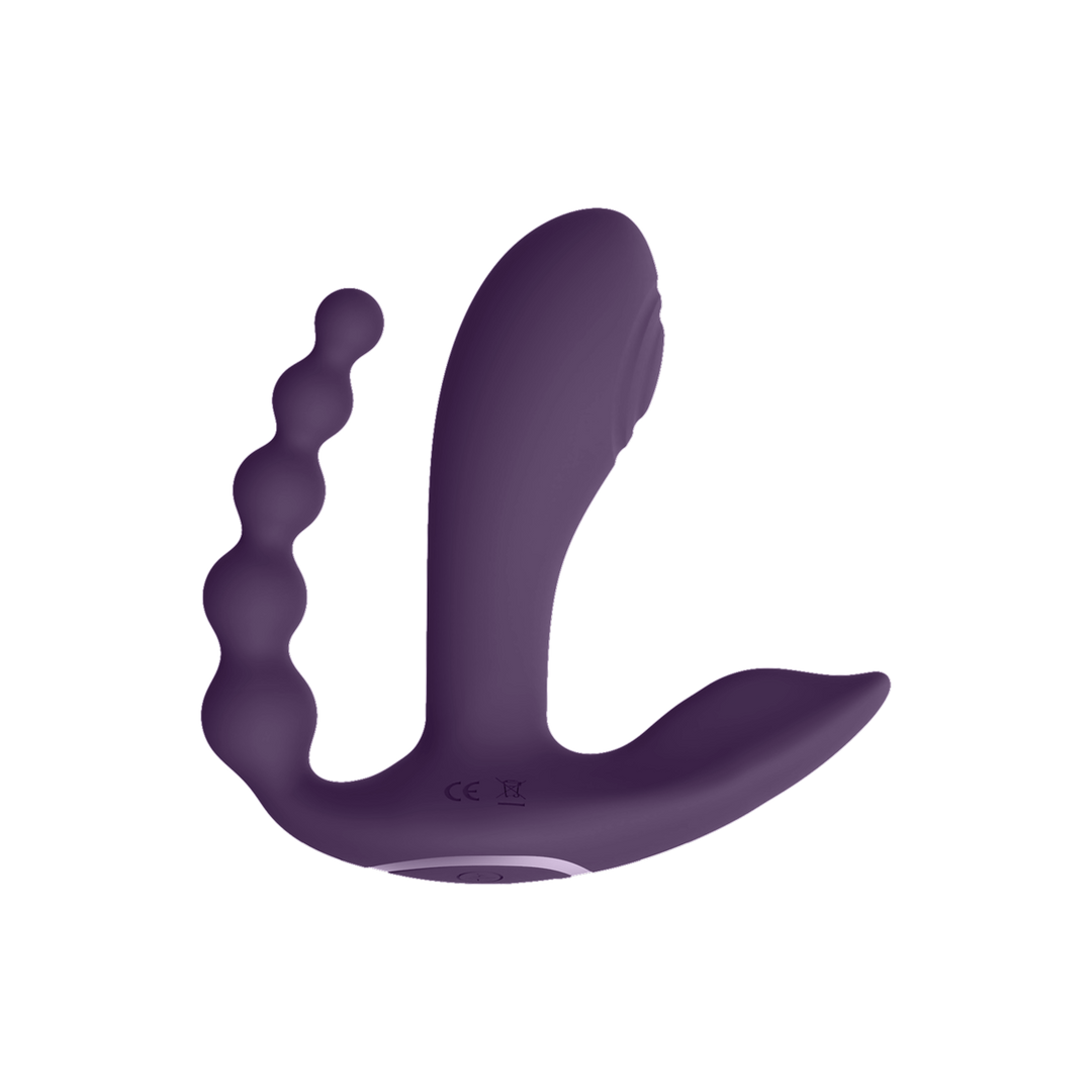 Kata – Pulse Wave  Vibrerende Dubbele Penetratie Vibrator – Paars