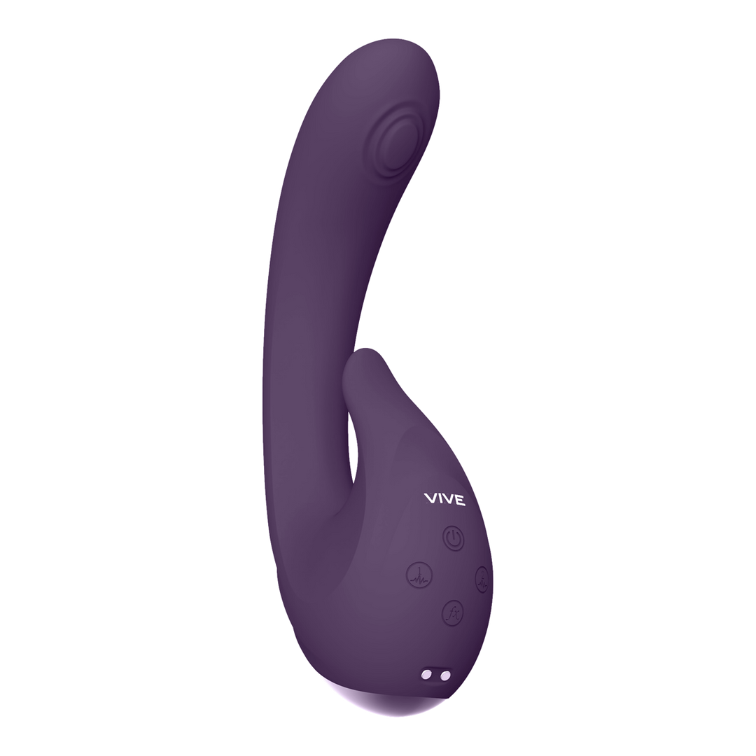 Miki - Vibrador de Punto G con Onda de Pulso y Parpadeo - Púrpura